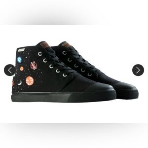 Cosmic Black High-Top Men's Sneakers size 8.5 (women’s size 10)